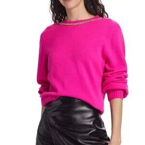 NWT Generation Love Jake Sweater Hot Pink Chain Trim Size XS $365 [jb]